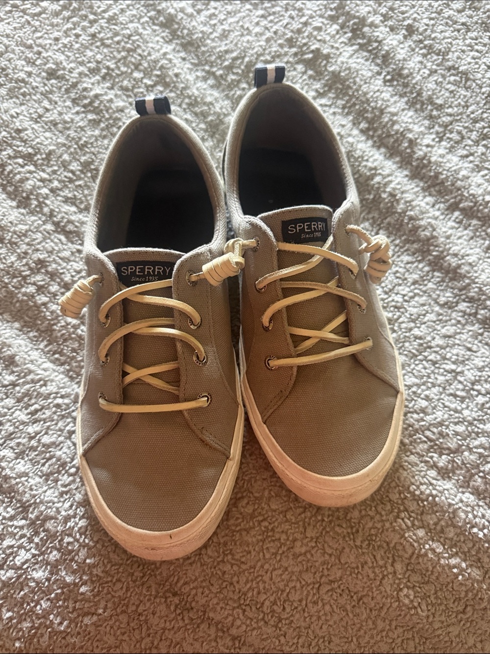 Sperry grey Canvas Low-Top Sneakers with White Soles size9